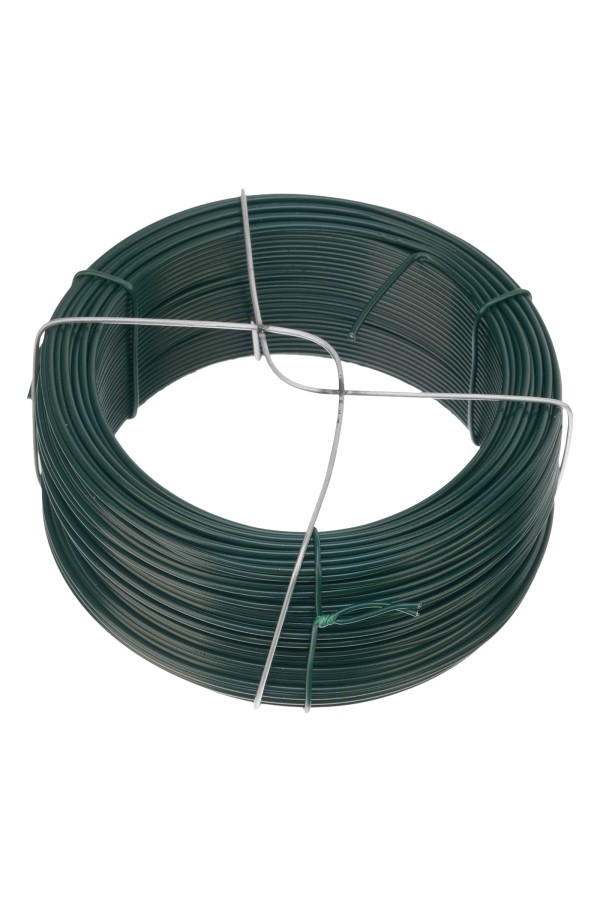 Проволока с ПВХ покрытием, зеленая 1.5 мм, длина 50 м Сибртех