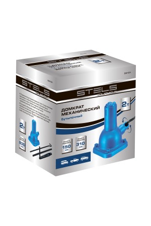 Домкрат механический бутылочный, 2 т, h подъема 160–325 мм, 2 части (домкрат, ручка) Stels