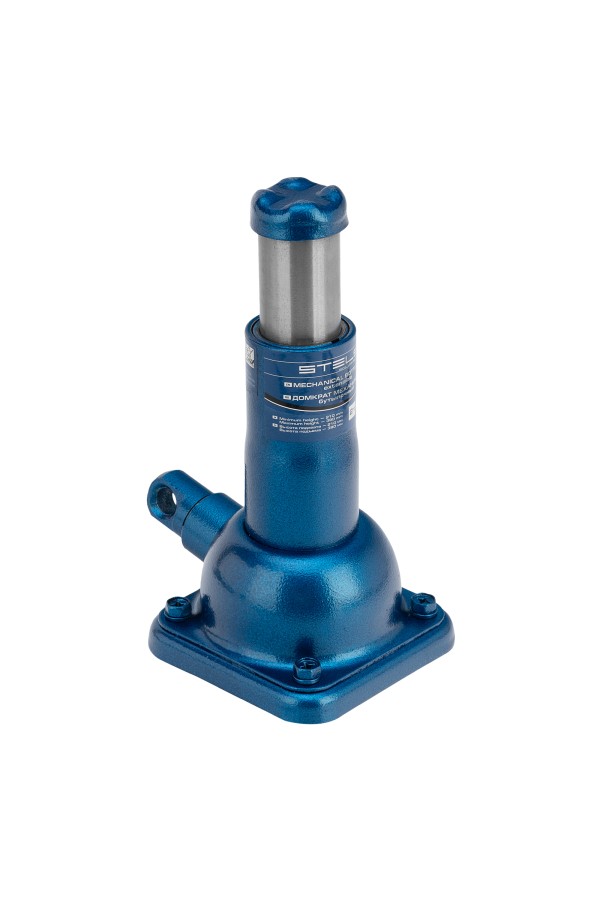 Домкрат механический бутылочный, 2 т, h подъема 210–390 мм, 2 части (домкрат, ручка) Stels