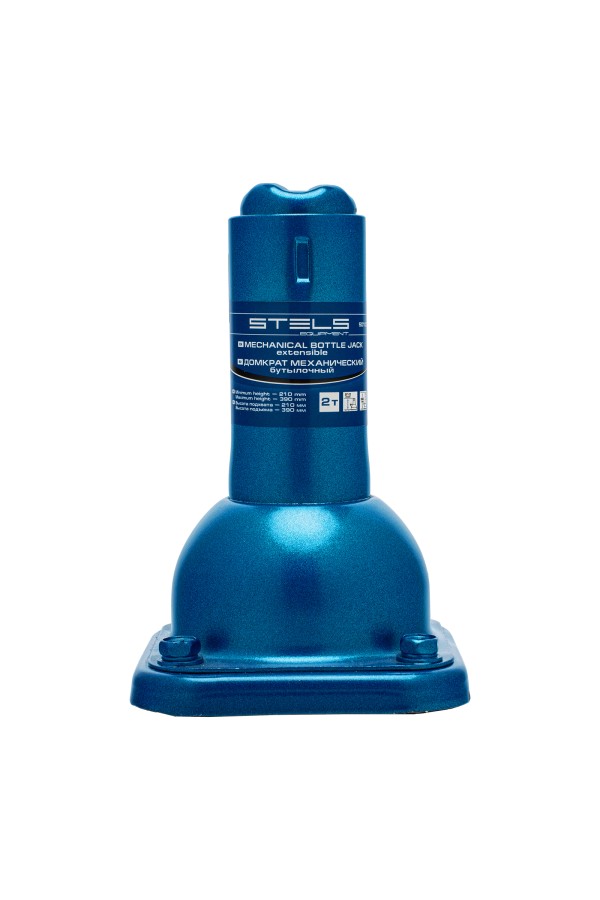 Домкрат механический бутылочный, 2 т, h подъема 210–390 мм, 2 части (домкрат, ручка) Stels