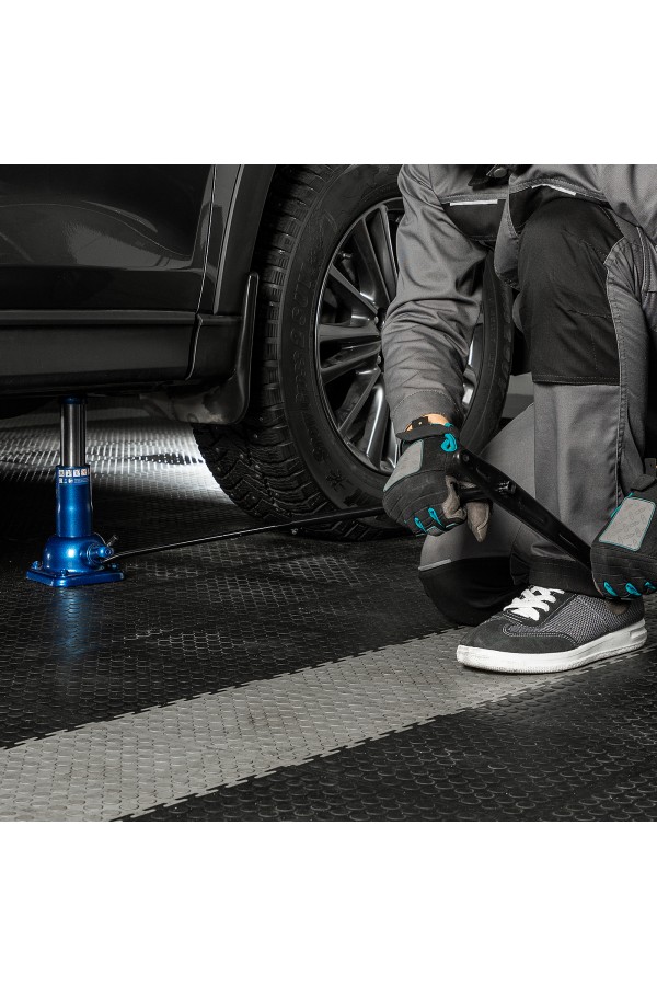 Домкрат механический бутылочный, 2 т, h подъема 210–390 мм, 2 части (домкрат, ручка) Stels