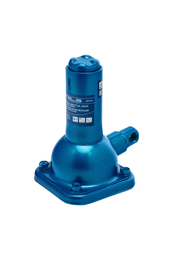Домкрат механический бутылочный, 2 т, h подъема 210–390 мм, 2 части (домкрат, ручка) Stels