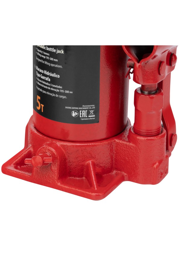 Домкрат гидравлический бутылочный, 5 т, h подъема 195-380 мм Sparta