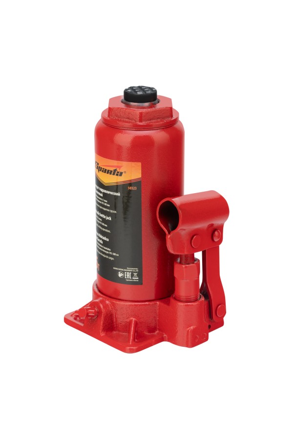 Домкрат гидравлический бутылочный, 5 т, h подъема 195-380 мм Sparta