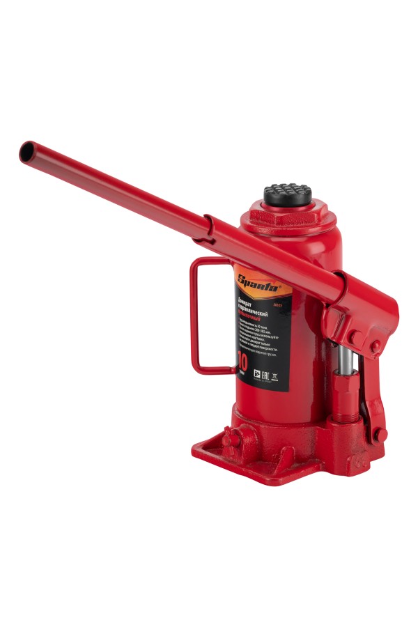 Домкрат гидравлический бутылочный, 10 т, h подъема 200-385 мм Sparta