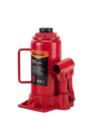 Домкрат гидравлический бутылочный, 10 т, h подъема 200-385 мм Sparta