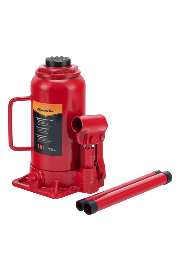 Домкрат гидравлический бутылочный, 16 т, h подъема 220-420 мм Sparta