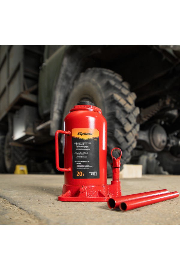 Домкрат гидравлический бутылочный, 20 т, h подъема 250-470 мм Sparta