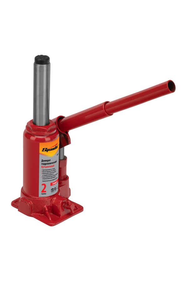 Домкрат гидравлический бутылочный 2 т, h подъема 150-280 мм Sparta Compact