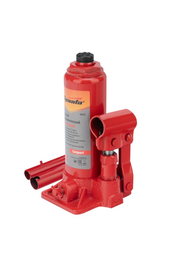 Домкрат гидравлический бутылочный 3т, h подъема 180-320 мм Sparta Compact