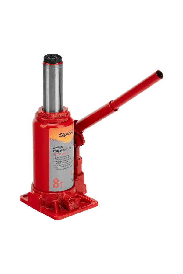Домкрат гидравлический бутылочный 8 т, h подъема 180-350 мм Sparta Compact