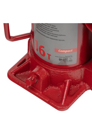 Домкрат гидравлический бутылочный 16 т, h подъема 205-400 мм Sparta Compact