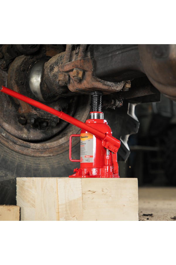 Домкрат гидравлический бутылочный 20 т, h подъема 215-405 мм Sparta Compact