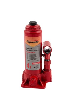 Домкрат гидравлический бутылочный, 4 т, h подъема 180–320 мм Sparta Compact
