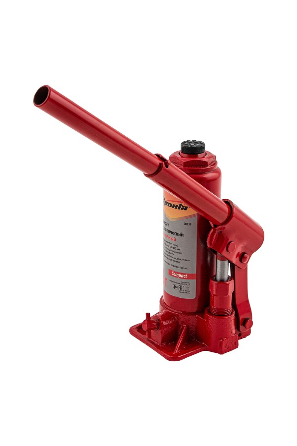 Домкрат гидравлический бутылочный, 4 т, h подъема 180–320 мм Sparta Compact