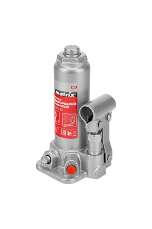 Домкрат гидравлический бутылочный, 2 т, высота подъема 181-345 мм Matrix