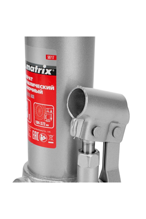 Домкрат гидравлический бутылочный, 3 т, высота подъема 194-372 мм Matrix