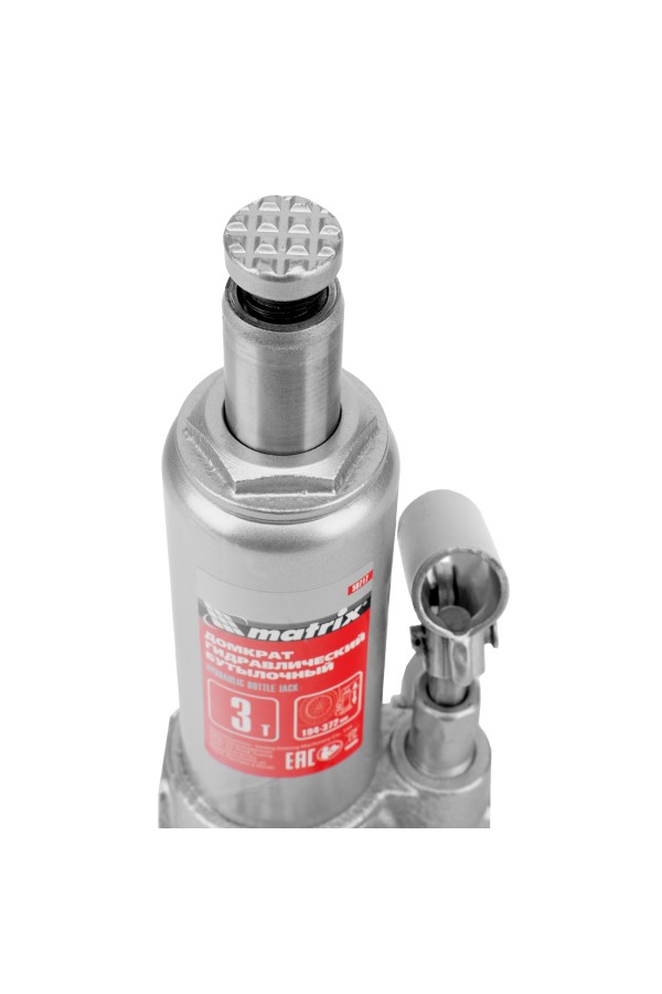 Домкрат гидравлический бутылочный, 3 т, высота подъема 194-372 мм Matrix