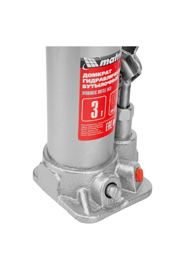 Домкрат гидравлический бутылочный, 3 т, высота подъема 194-372 мм Matrix