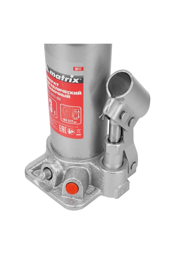 Домкрат гидравлический бутылочный, 3 т, высота подъема 194-372 мм Matrix