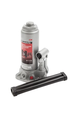 Домкрат гидравлический бутылочный, 5 т, высота подъема 216-413 мм Matrix