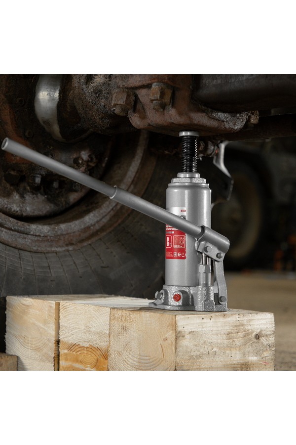 Домкрат гидравлический бутылочный, 8 т, высота подъема 230-457 мм Matrix