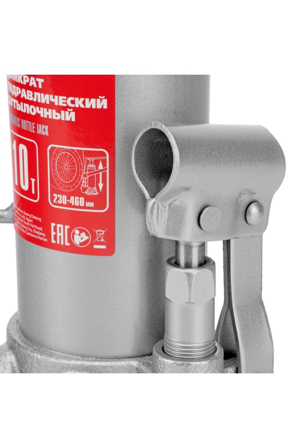Домкрат гидравлический бутылочный, 10 т, высота подъема 230-460 мм Matrix