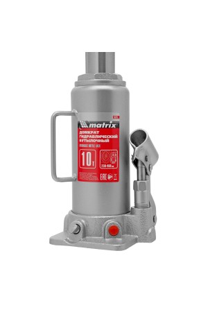 Домкрат гидравлический бутылочный, 10 т, высота подъема 230-460 мм Matrix