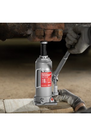 Домкрат гидравлический бутылочный, 10 т, высота подъема 230-460 мм Matrix