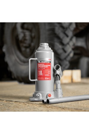 Домкрат гидравлический бутылочный, 10 т, высота подъема 230-460 мм Matrix