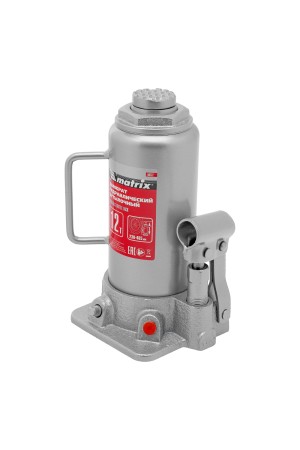 Домкрат гидравлический бутылочный, 12 т, высота подъема 230-465 мм Matrix