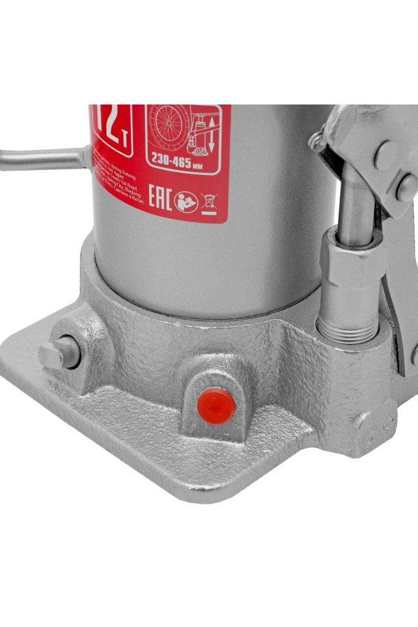 Домкрат гидравлический бутылочный, 12 т, высота подъема 230-465 мм Matrix