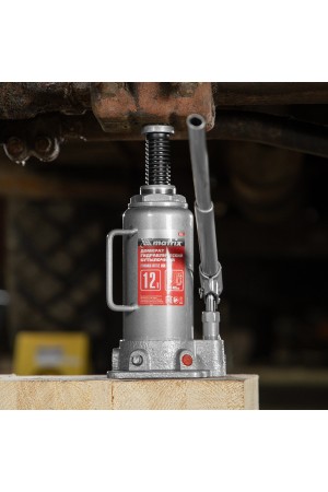 Домкрат гидравлический бутылочный, 12 т, высота подъема 230-465 мм Matrix