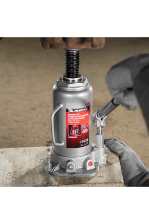 Домкрат гидравлический бутылочный, 15 т, высота подъема 230-460 мм Matrix