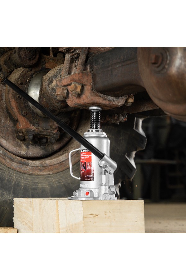 Домкрат гидравлический бутылочный, 15 т, высота подъема 230-460 мм Matrix