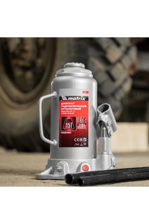 Домкрат гидравлический бутылочный, 15 т, высота подъема 230-460 мм Matrix