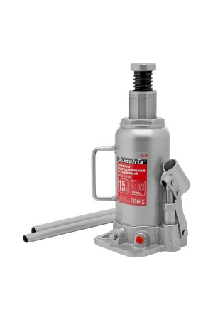 Домкрат гидравлический бутылочный, 15 т, высота подъема 230-460 мм Matrix