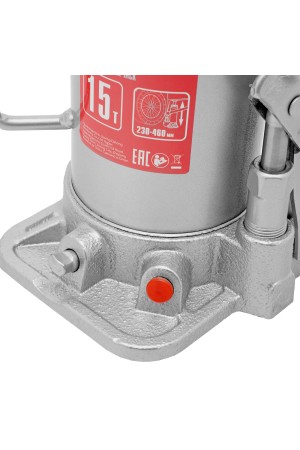 Домкрат гидравлический бутылочный, 15 т, высота подъема 230-460 мм Matrix