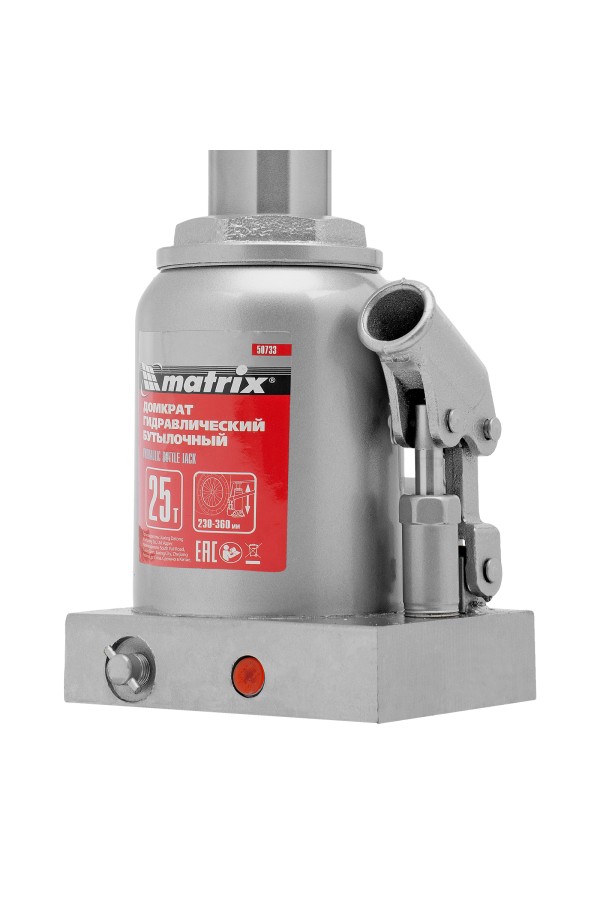 Домкрат гидравлический бутылочный, 25 т, высота подъема 230-360 мм Matrix