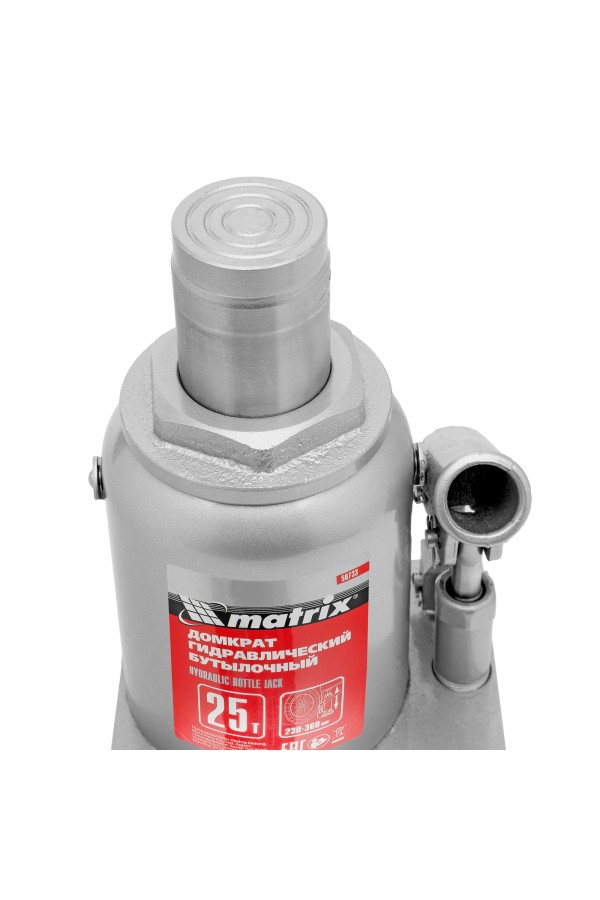 Домкрат гидравлический бутылочный, 25 т, высота подъема 230-360 мм Matrix