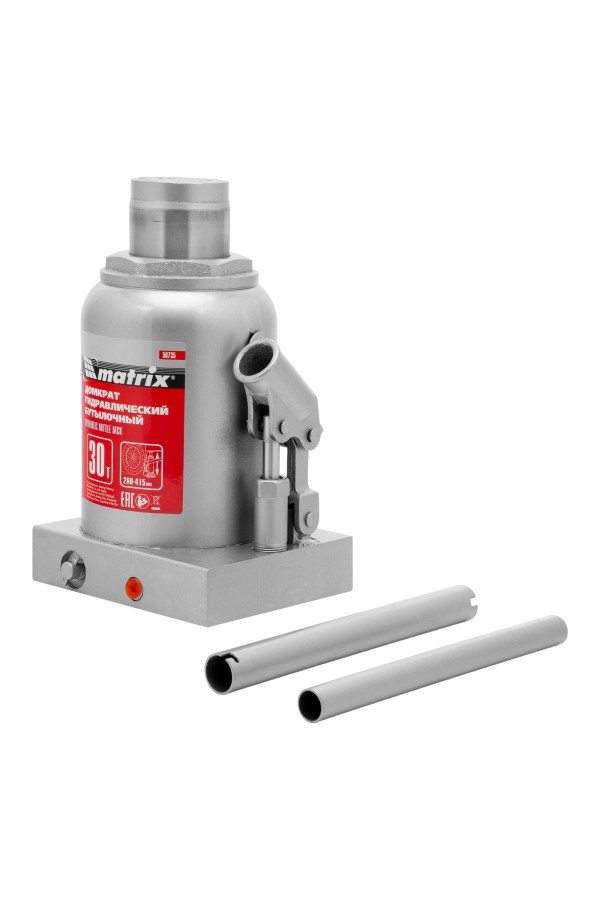 Домкрат гидравлический бутылочный, 30 т, высота подъема 260-415 мм Matrix