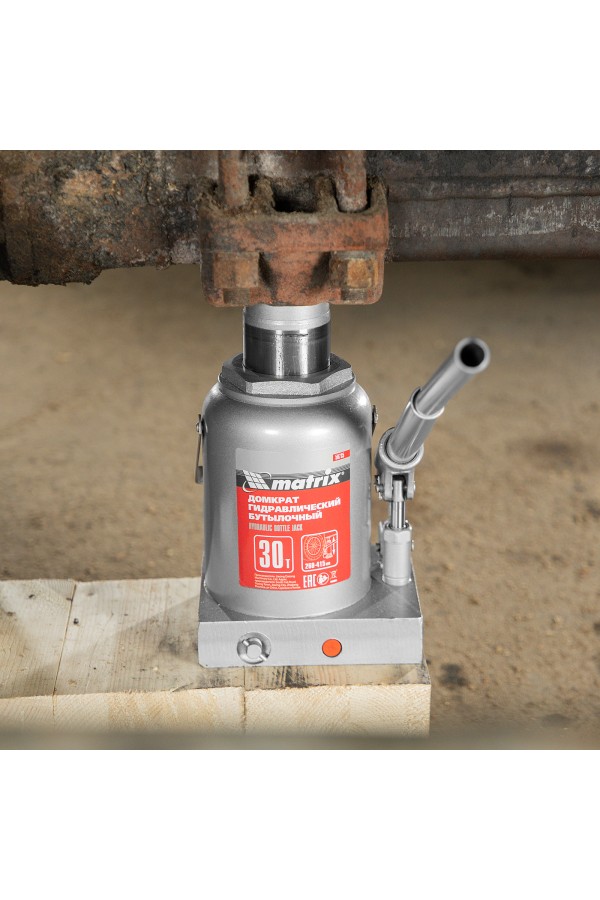 Домкрат гидравлический бутылочный, 30 т, высота подъема 260-415 мм Matrix