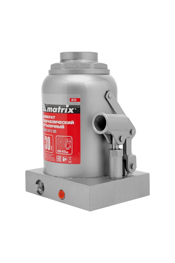 Домкрат гидравлический бутылочный, 30 т, высота подъема 260-415 мм Matrix