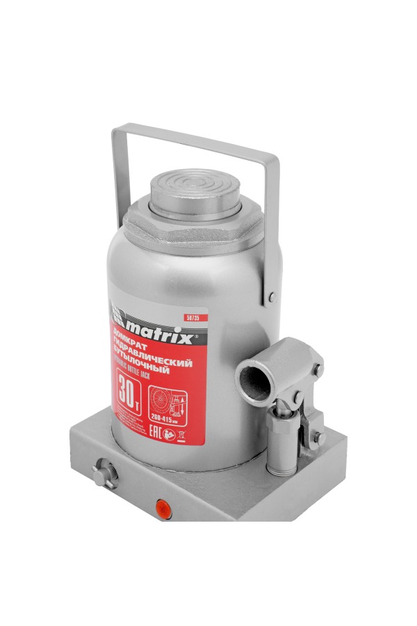 Домкрат гидравлический бутылочный, 30 т, высота подъема 260-415 мм Matrix