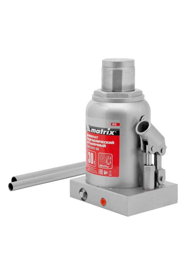 Домкрат гидравлический бутылочный, 30 т, высота подъема 260-415 мм Matrix