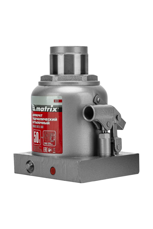 Домкрат гидравлический бутылочный, 50 т, высота подъема 240-370 мм Matrix