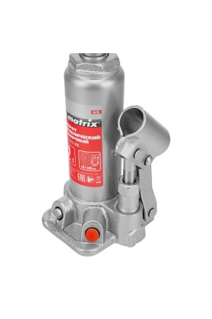 Домкрат гидравлический бутылочный, 2 т, высота подъема 181-345 мм, в пластиковый кейсе Matrix