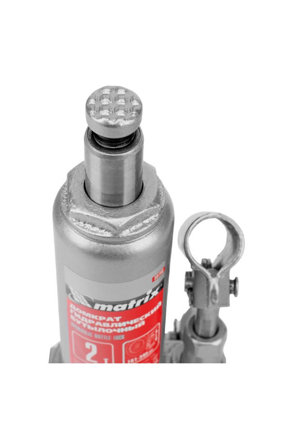 Домкрат гидравлический бутылочный, 2 т, высота подъема 181-345 мм, в пластиковый кейсе Matrix
