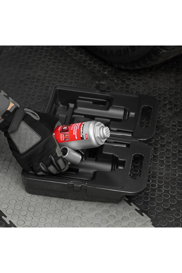 Домкрат гидравлический бутылочный, 4 т, высота подъема 194-372 мм, в пластиковый кейсе Matrix