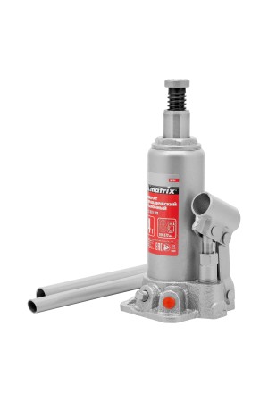 Домкрат гидравлический бутылочный, 4 т, высота подъема 194-372 мм, в пластиковый кейсе Matrix